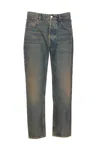 Amish Whiskering-effect Jeans In Blue