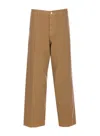 Amish Jason Gabardine Denim Chino Pants In Brown