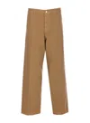 Amish Jason Gabardine Denim Chino Pants In Brown