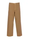 Amish Jason Gabardine Denim Chino Pants In Brown