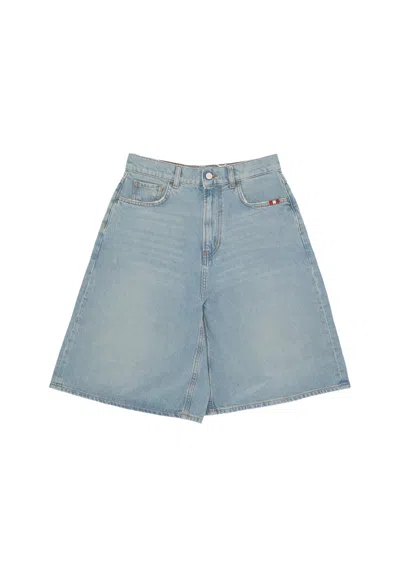 Amish Jeans Corto Donna W Crew Bermuda Light Denim In Blue