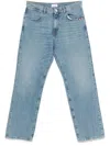 Amish James Jeans In Cotton With Logo In Navy