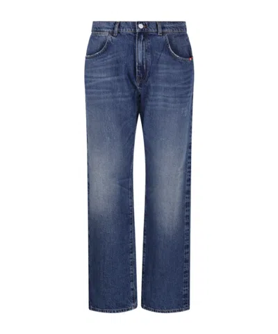 Amish Jeans With Belt Loops In Blue