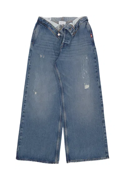 Amish Jeans Woman W Roll Up Jeans Denim In Brown