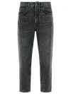 Amish Black Straight Denim Vintage Jeans In Black