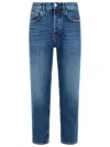 Amish 'jeremiah' Blue Cotton Jeans In Blue