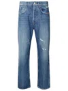 AMISH AMISH 'JEREMIAH' BLUE COTTON JEANS