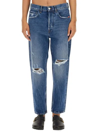 Amish Jeremiah Men's Jeans Denim Wiser Denim In Blue