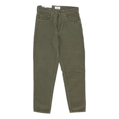 Amish Jeremiah Corduroy Men's Long Trousers Dyed Olive Branch In Tinto Olive Branch