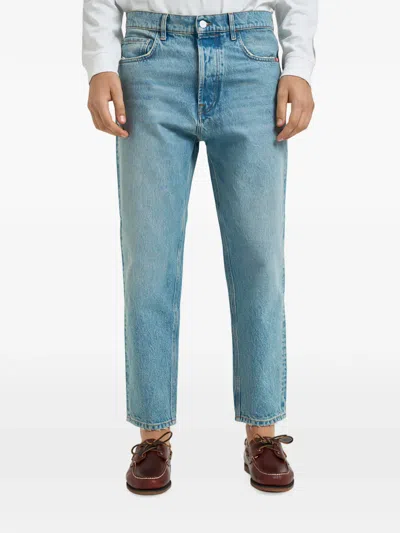 Amish Jeremiah Distressed-finish Jeans In Blue