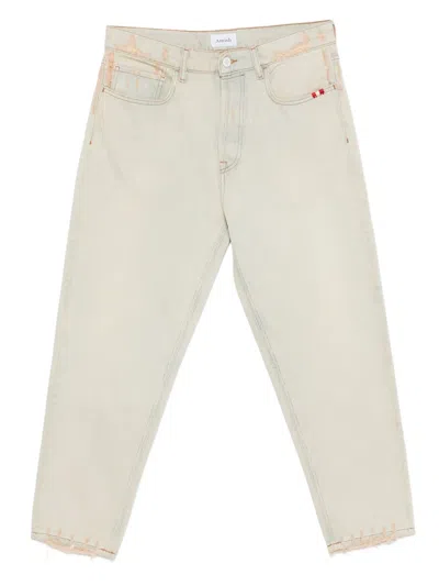 Amish Jeremiah Frayed-hem Jeans In Gray