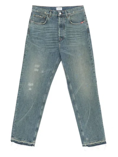 Amish Jeremiah Straight Denim Jeans In Blue