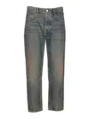 Amish Whiskering-effect Jeans In Blue