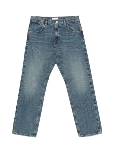Amish Liam Straight-leg Faded Jeans In Blue