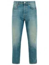 Amish Light Blue Cotton Jeans In Blue