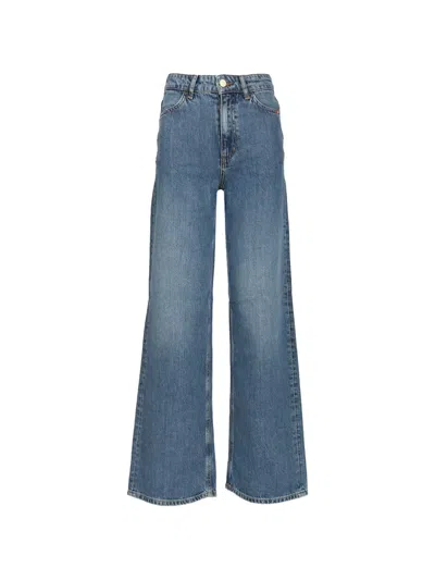 Amish Linda Wide-leg Jeans In Blue