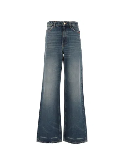 Amish Linda Wide-leg Jeans In Animal Print