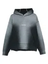 Amish Cotton Hoodie Sweatshirts Black In Blue