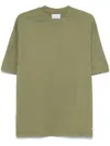 Amish Short Sleeves T-shirt In Green Cotton In Green