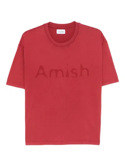 Amish Logo-print T-shirt In Red