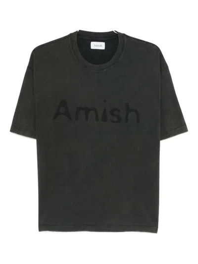 Amish Logo T-shirt In Black