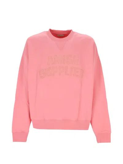 Amish Logo-embroidered Sweatshirt In Pink