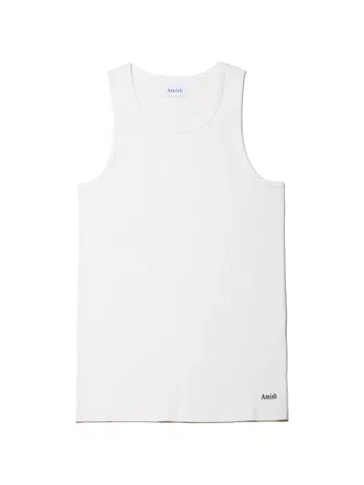 Amish Logo-print Tank Top In White