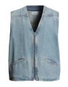 Amish Man Denim Outerwear Blue Size Xl Cotton In Blue