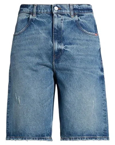 Amish Man Denim Shorts Blue Size 34 Cotton