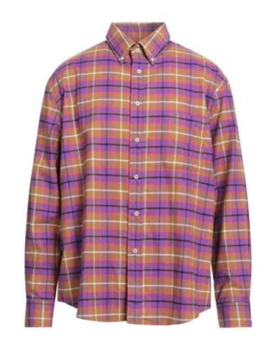Amish Man Shirt Camel Size L Cotton In Pink