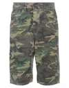 Amish Man Shorts & Bermuda Shorts Military Green Size 30 Cotton In Green