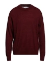 Amish Man Sweater Burgundy Size Xl Acrylic, Mohair Wool, Polyamide In Red
