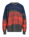 Amish Man Sweater Navy Size M Acrylic, Polyamide, Mohair Wool, Wool