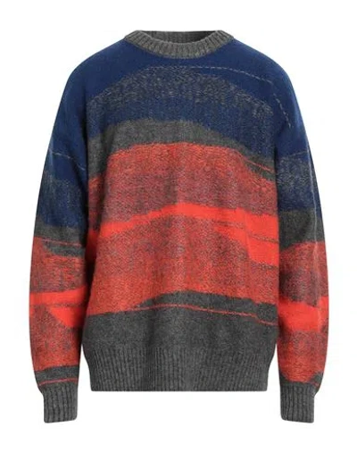 Amish Man Sweater Navy Size M Acrylic, Polyamide, Mohair Wool, Wool
