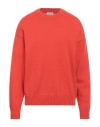 Amish Man Sweater Orange Size Xl Acrylic, Polyamide, Mohair Wool, Wool In Orange