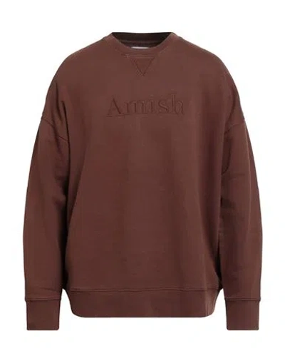 Amish Man Sweatshirt Brown Size Xl Cotton