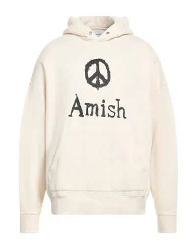 Amish Man Sweatshirt Cream Size M Cotton In White