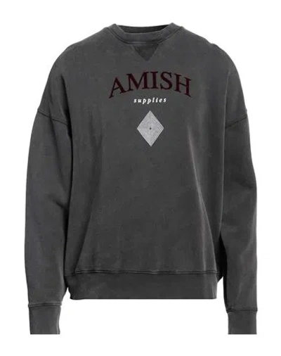 Amish Man Sweatshirt Steel Grey Size L Cotton