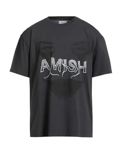 Amish Man T-shirt Charcoal Size Xl Cotton In Gray
