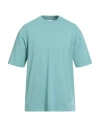 Amish Man T-shirt Turquoise Size Xxl Cotton In Blue
