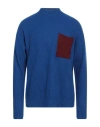 Amish Man Turtleneck Bright Blue Size Xl Wool, Polyamide, Viscose, Cashmere In Blue