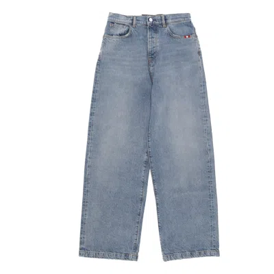 AMISH MEN'S JEANS WIDE RECYCLED DENIM SAND STONE DENIM