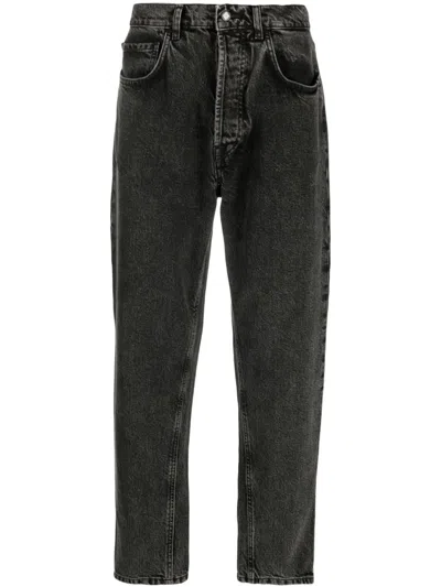 Amish Mid-rise Tapered-leg Jeans In Black