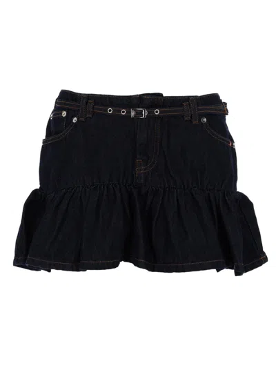 Amish Mini Denim Skirt In Blue