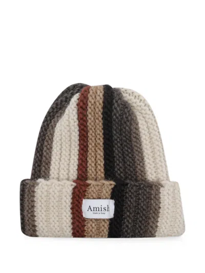 Amish Multi-striped Beanie Hat