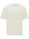 Amish Off White Solid Crew Neck T-shirt In Neutral