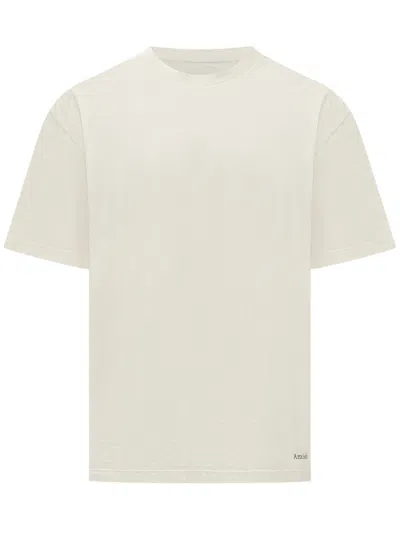 AMISH OFF WHITE SOLID CREW NECK T-SHIRT