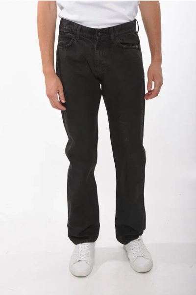 Amish Organic Cotton Steve Straight Fit Denims 19cm In Black