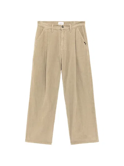 Amish Pleated Corduroy Trousers In Neutral