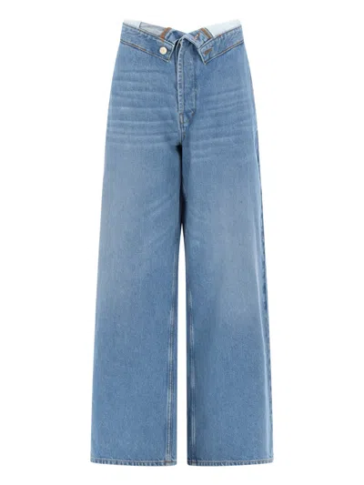 Amish "roll Up" Jeans In Blue